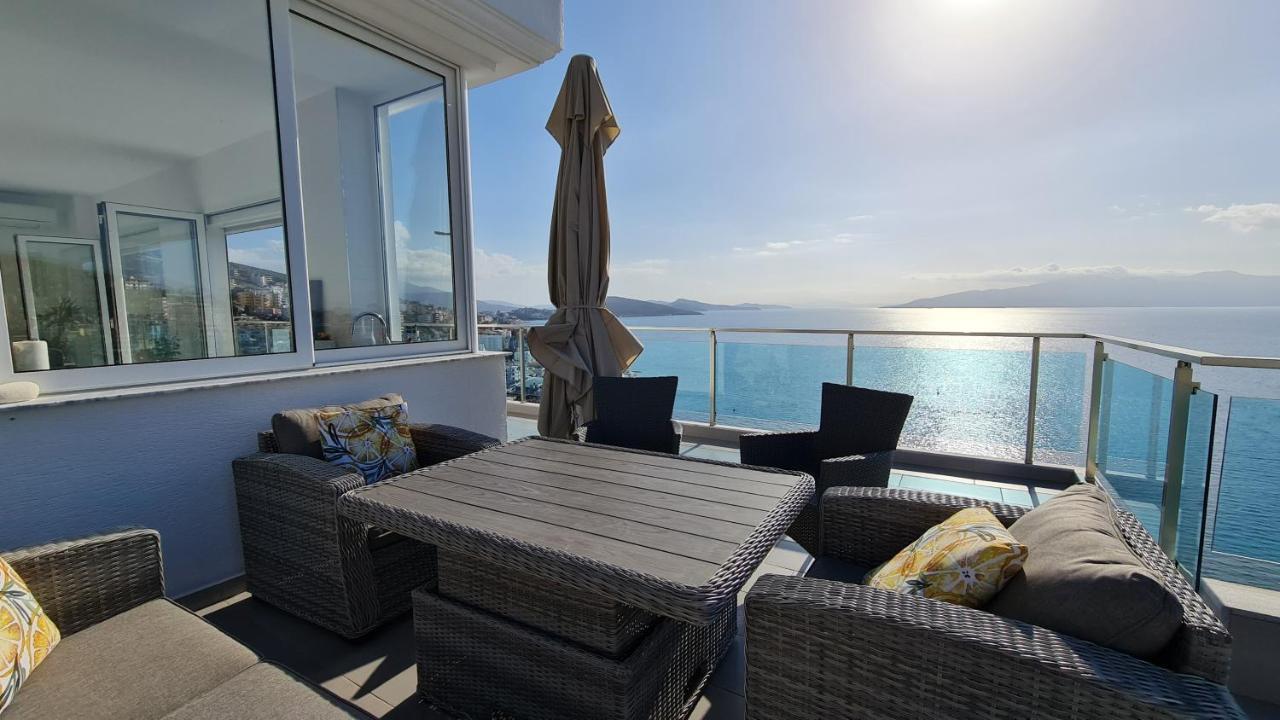 Ferienwohnung Rocknest Sea View Penthouse Sarandë Exterior foto