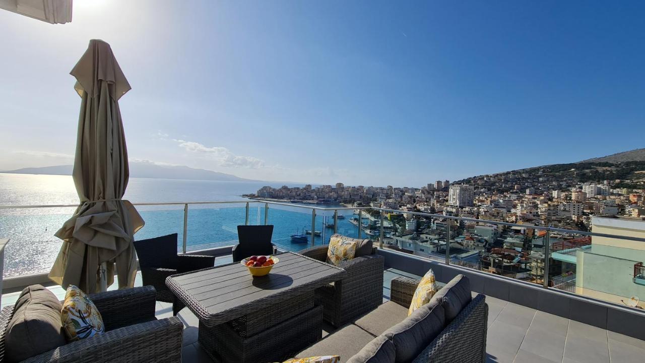 Ferienwohnung Rocknest Sea View Penthouse Sarandë Exterior foto