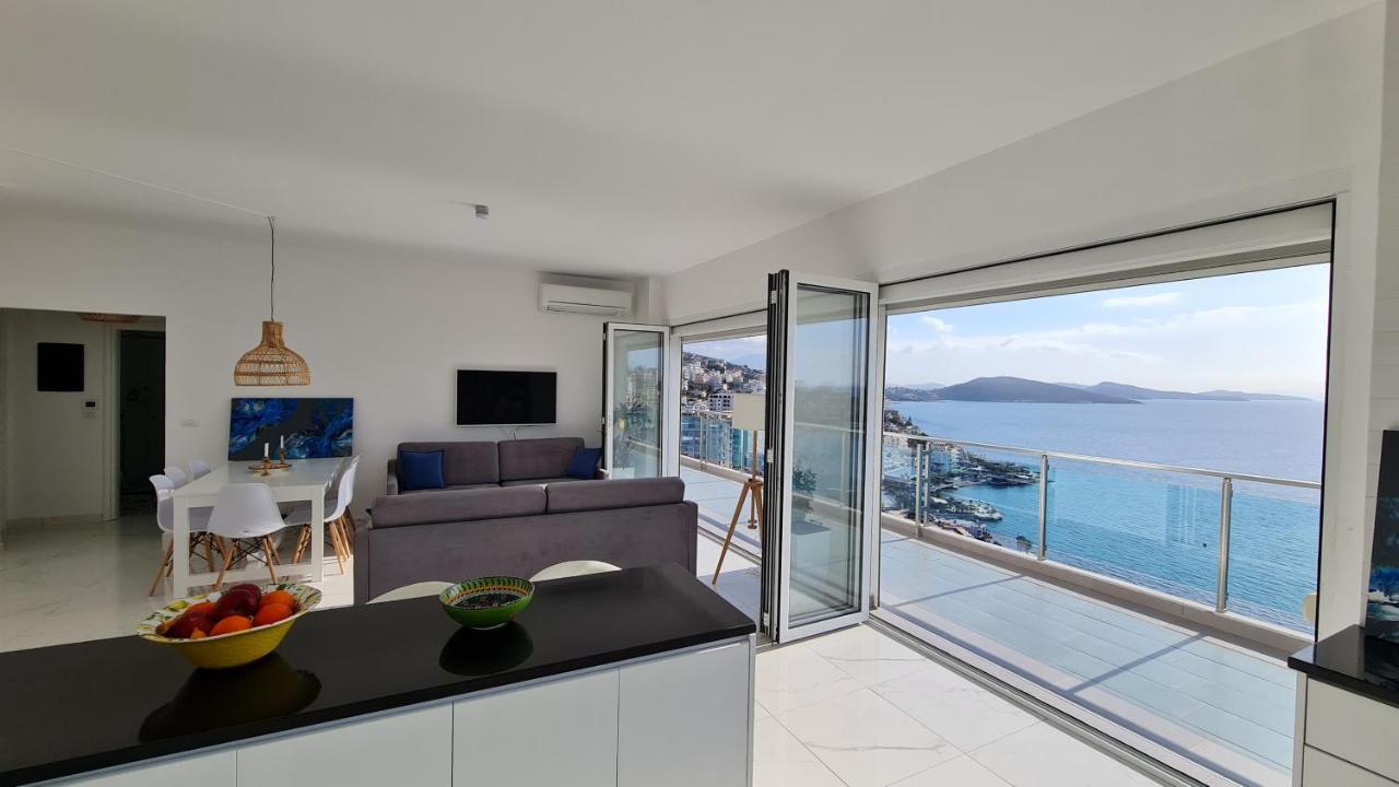 Ferienwohnung Rocknest Sea View Penthouse Sarandë Exterior foto