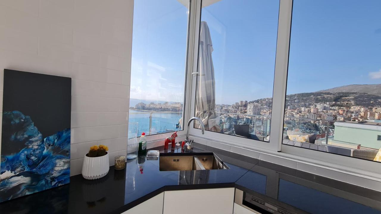 Ferienwohnung Rocknest Sea View Penthouse Sarandë Exterior foto