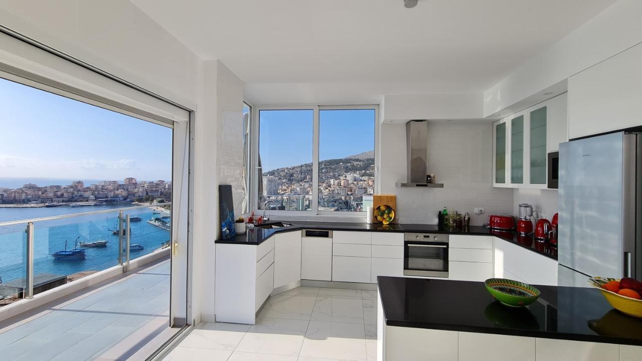 Ferienwohnung Rocknest Sea View Penthouse Sarandë Exterior foto